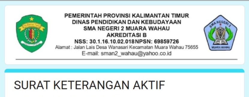 SURAT KETERANGAN AKTIF