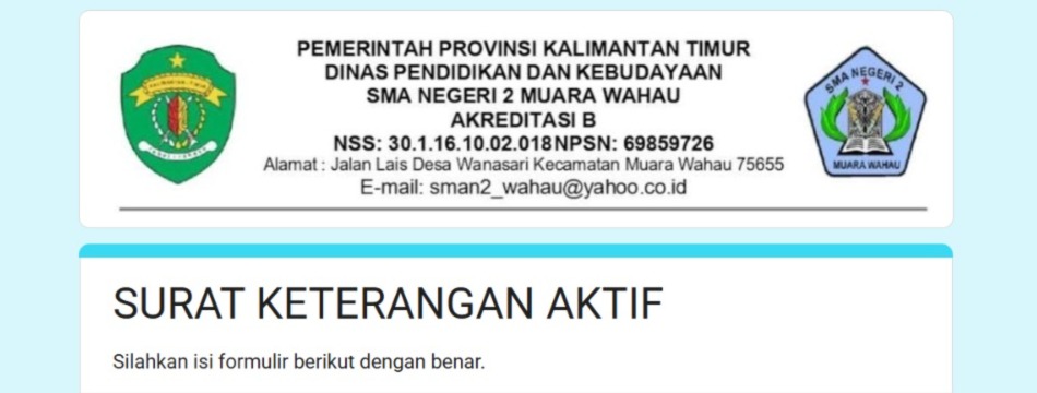 SURAT KETERANGAN AKTIF